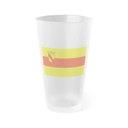 Flag of Baden Baden Germany - Frosted Pint Glass 16oz 16oz Frosted - Go Mug Yourself