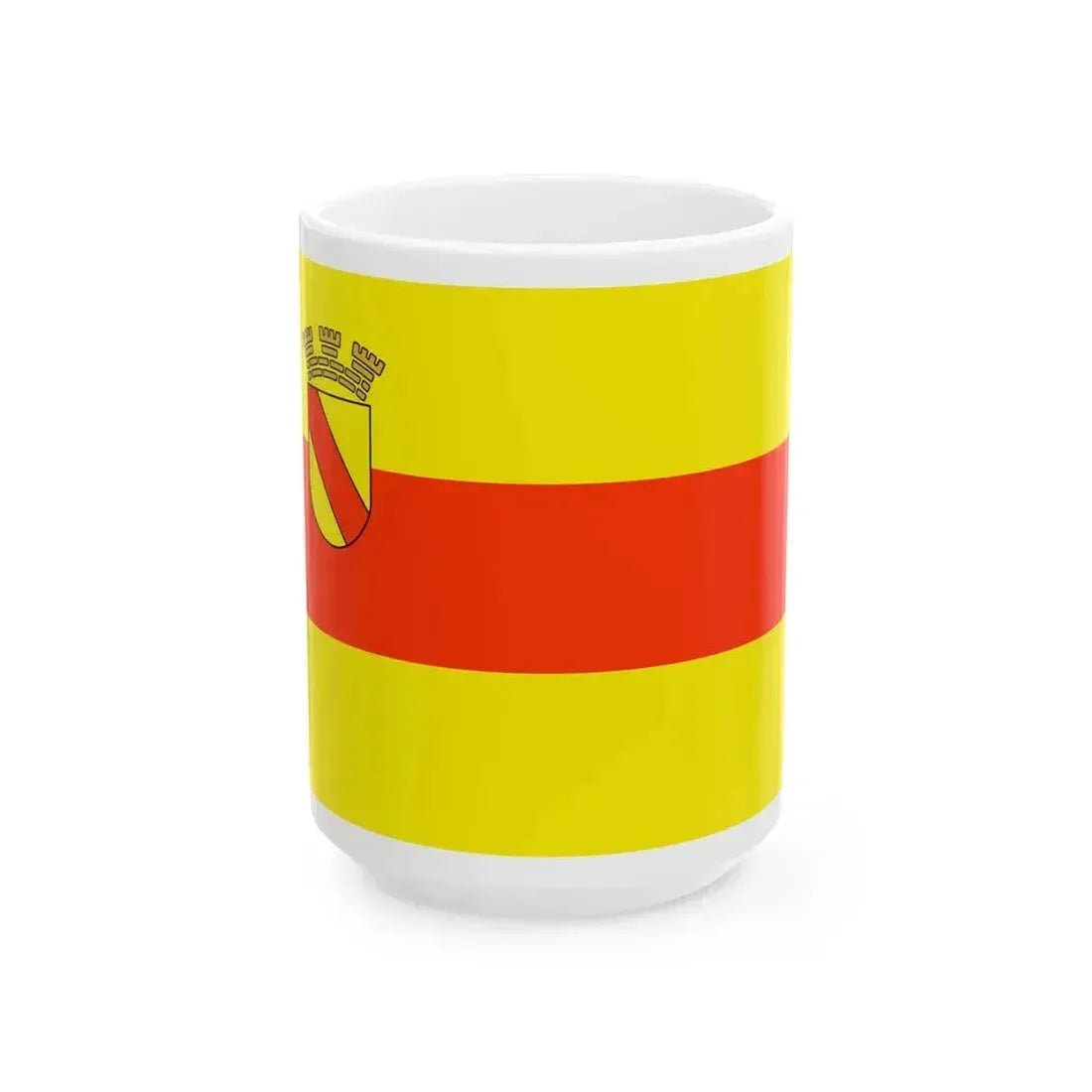 Flag of Baden Baden Germany - White Coffee Mug 15oz - Go Mug Yourself