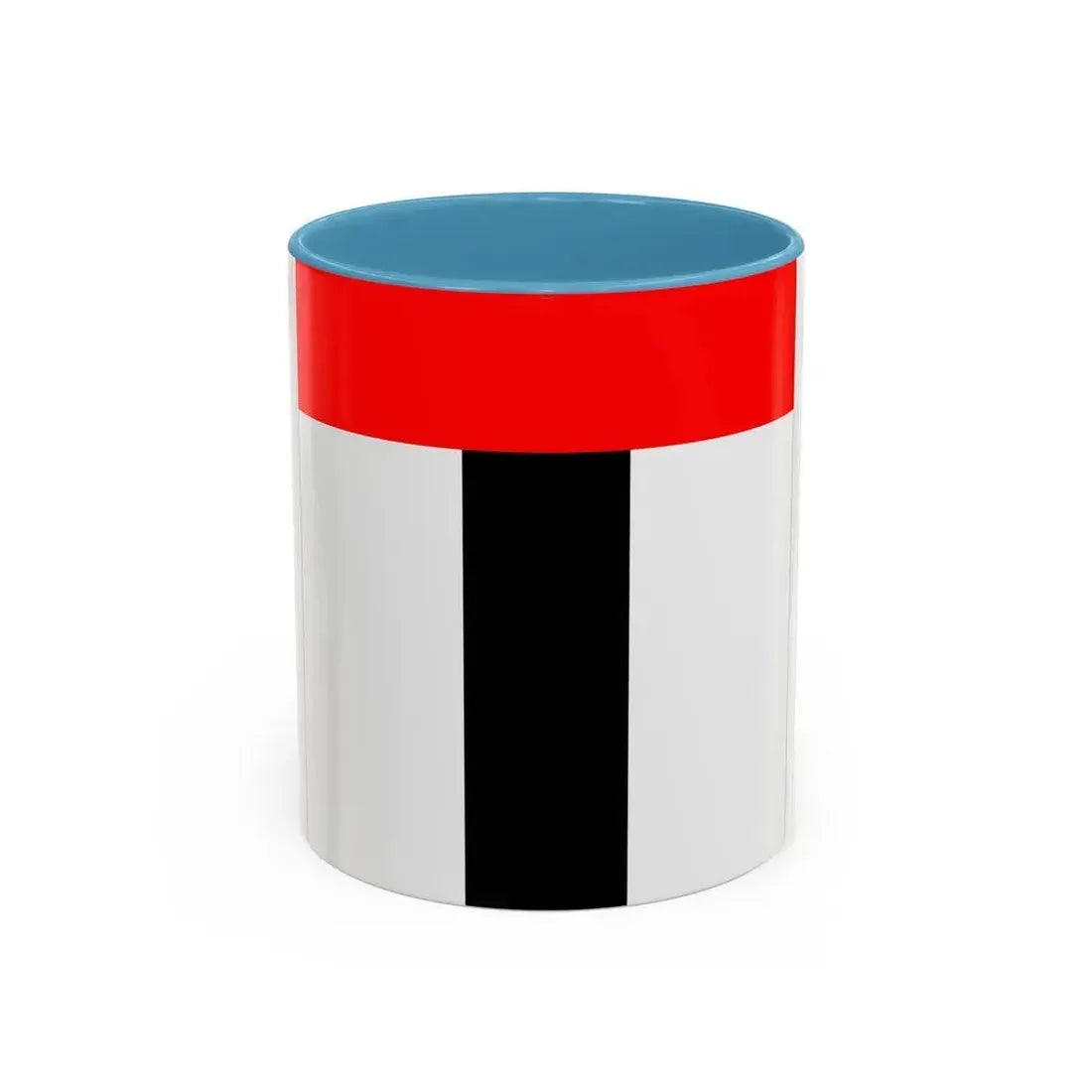 Flag of Baden Switzerland - Accent Coffee Mug 11oz Light Blue - Go Mug Yourself