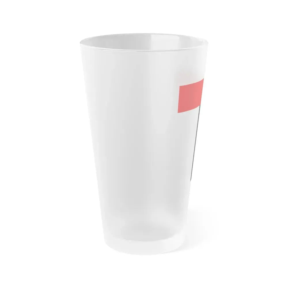 Flag of Baden Switzerland - Frosted Pint Glass 16oz - Go Mug Yourself