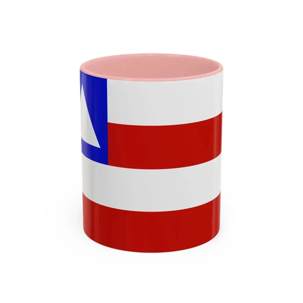 Flag of Bahia Brazil - Accent Coffee Mug 11oz Pink - Go Mug Yourself