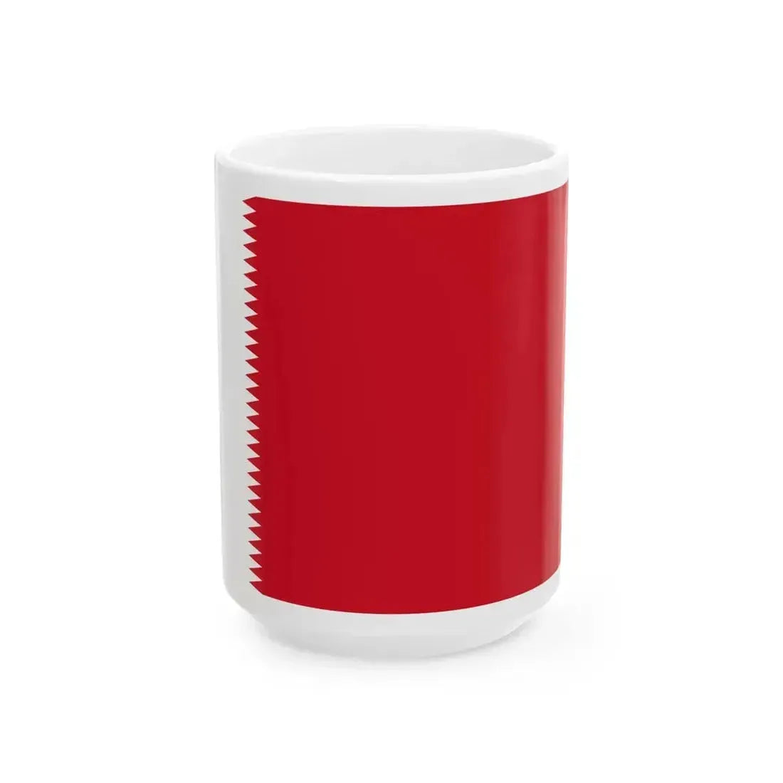 Flag of Bahrain 1932-1972 3-2 (Bahrain) White Coffee Mug 15oz - Go Mug Yourself