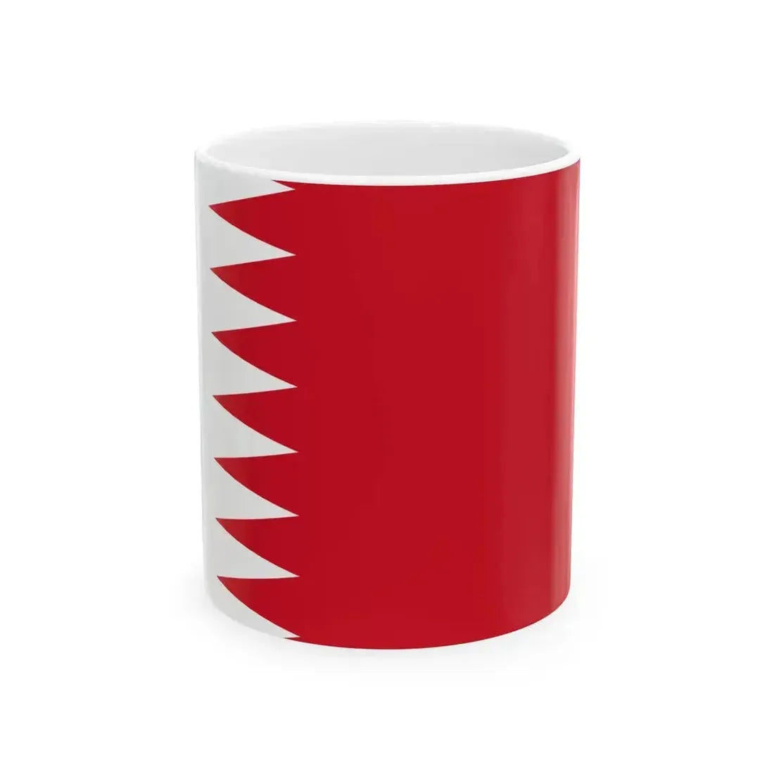 Flag of Bahrain 1972-2002 (Bahrain) White Coffee Mug 11oz - Go Mug Yourself