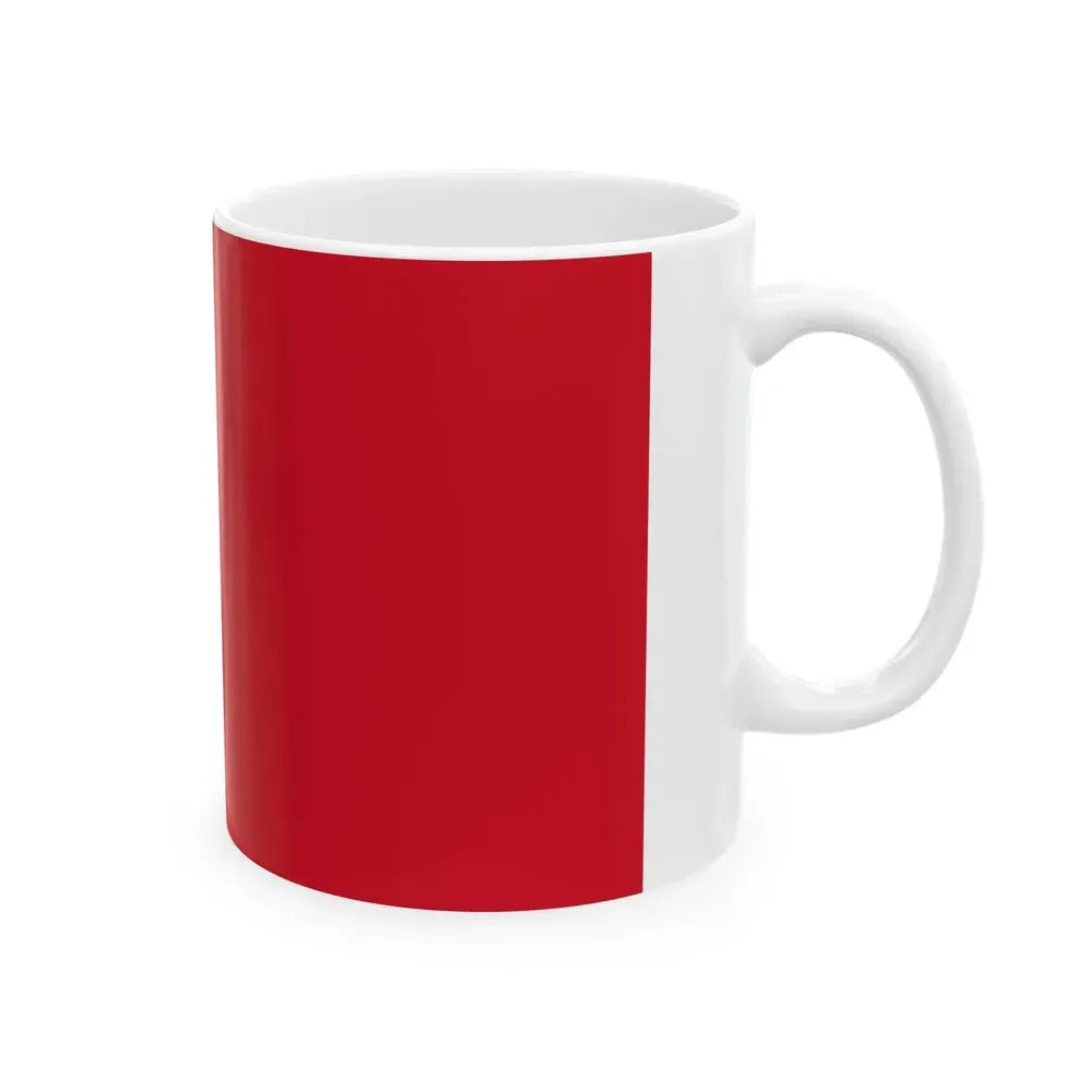 Flag of Bahrain 1972-2002 (Bahrain) White Coffee Mug - Go Mug Yourself