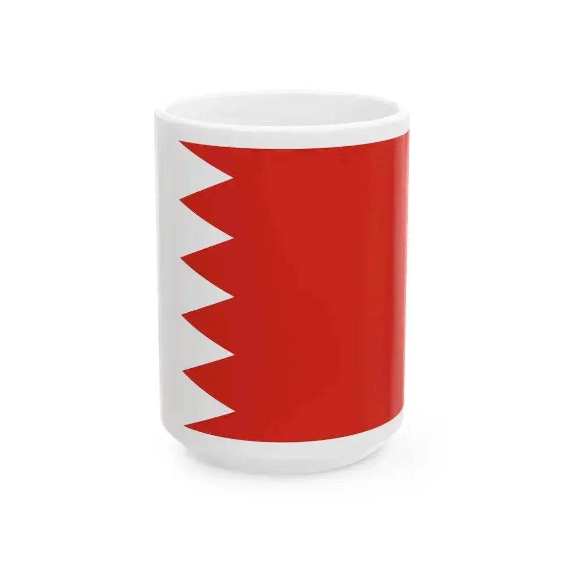 Flag of Bahrain 3-2 (Bahrain) White Coffee Mug 15oz - Go Mug Yourself
