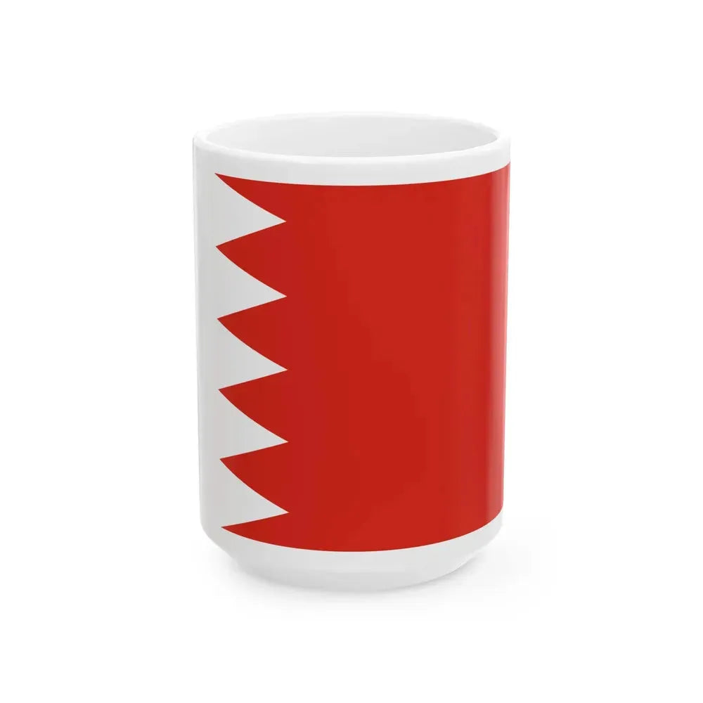 Flag of Bahrain (Bahrain) White Coffee Mug 15oz - Go Mug Yourself
