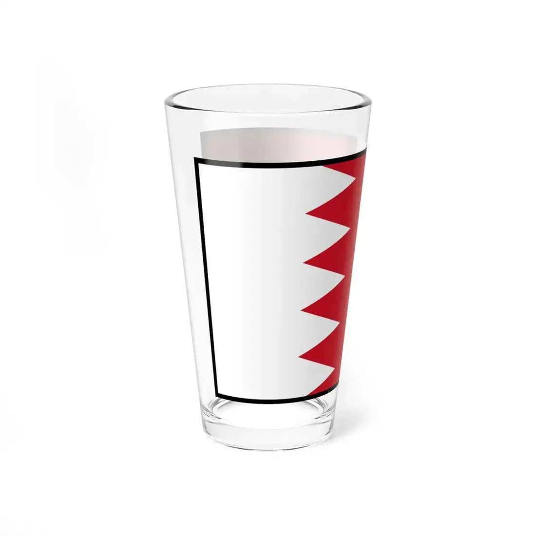 Flag of Bahrain bordered (Bahrain) Pint Glass 16oz - Go Mug Yourself