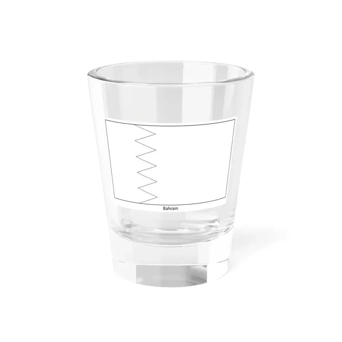 Flag of Bahrain colouring page (Bahrain) Shot Glass 1.5oz 1.5oz - Go Mug Yourself