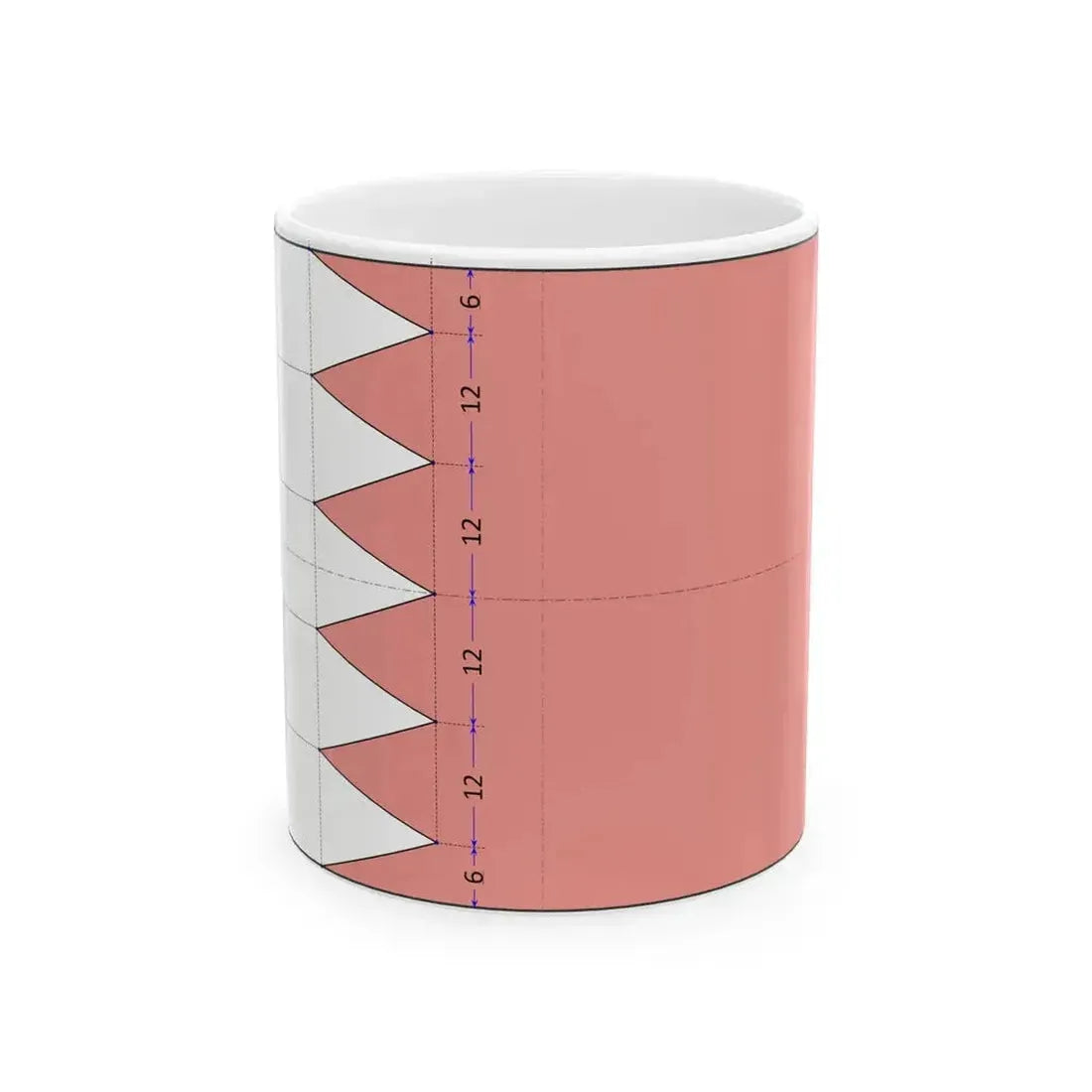 Flag of Bahrain construction sheet (Bahrain) White Coffee Mug 11oz - Go Mug Yourself