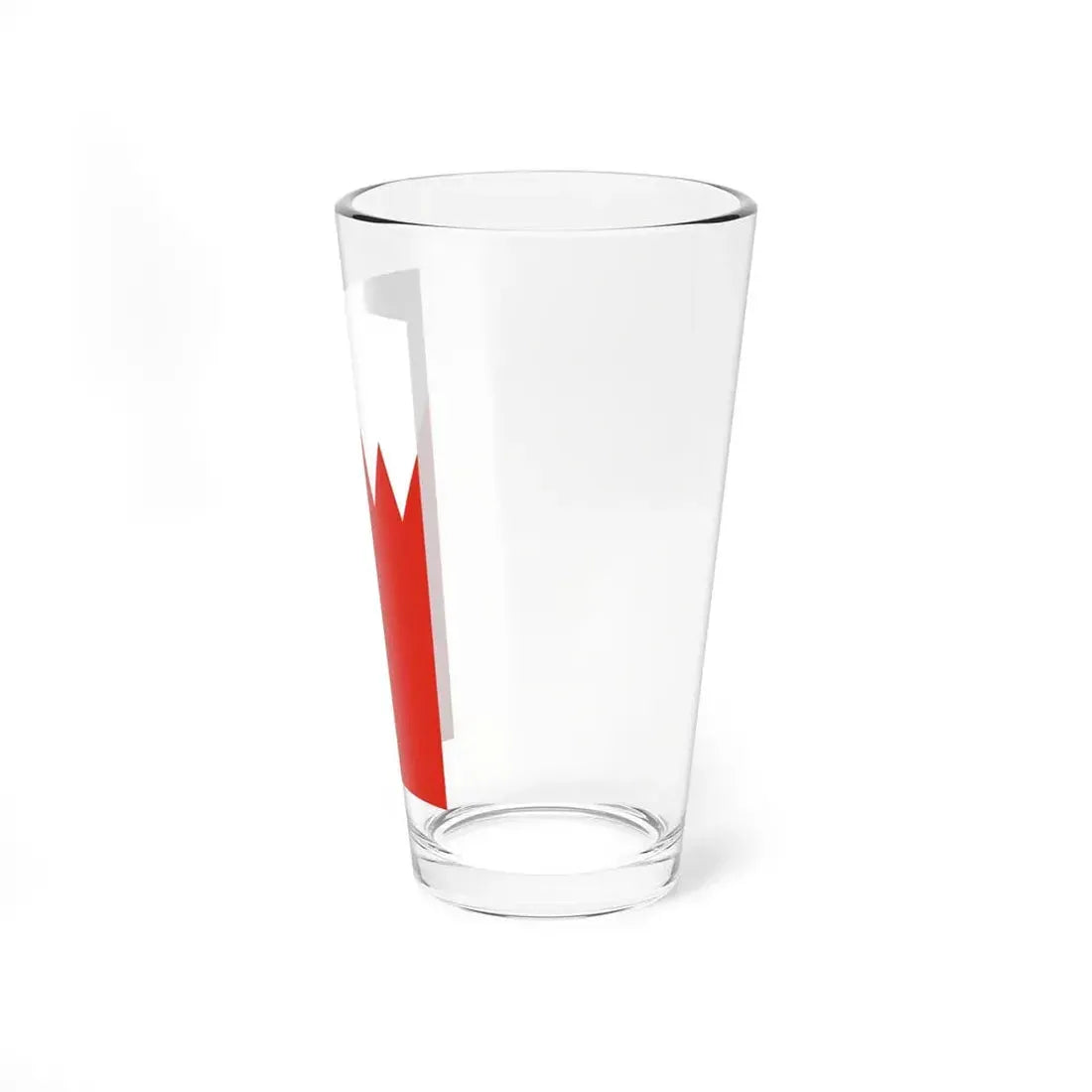 Flag of Bahrain vertical (Bahrain) Pint Glass 16oz - Go Mug Yourself