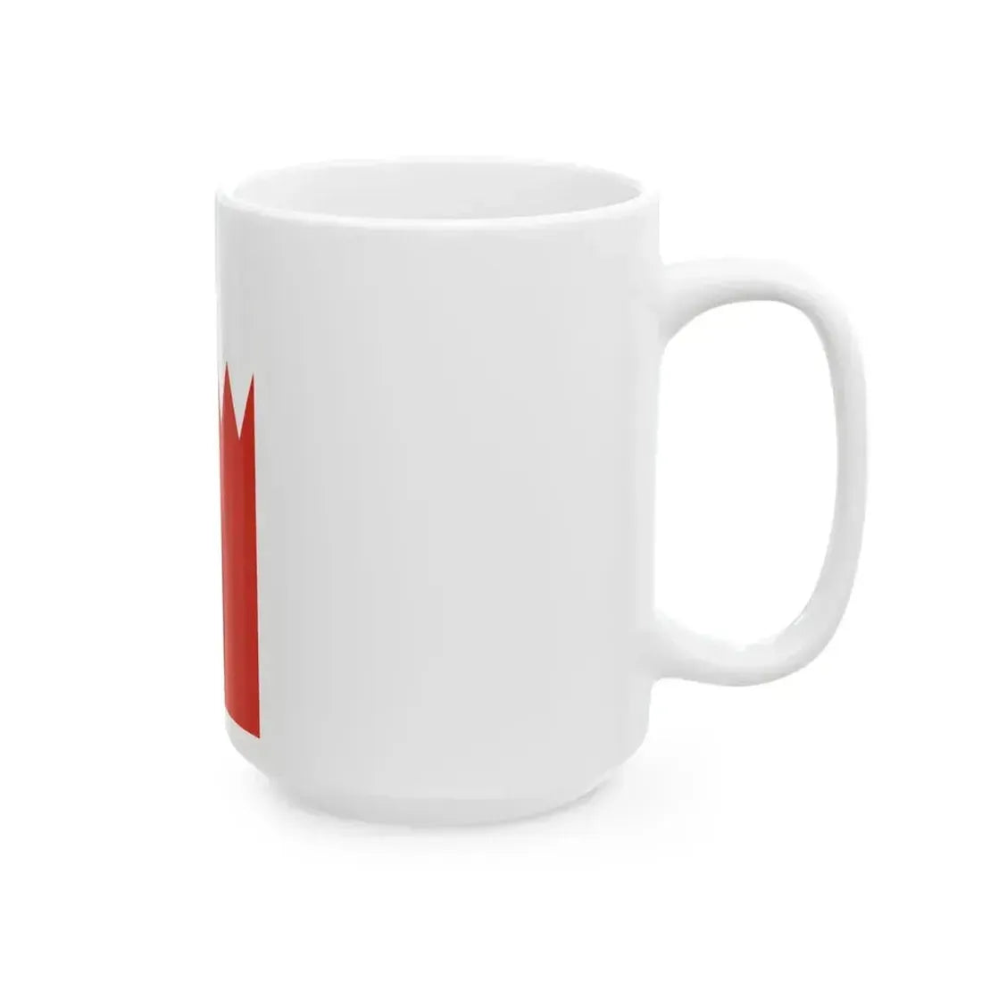 Flag of Bahrain vertical (Bahrain) White Coffee Mug - Go Mug Yourself