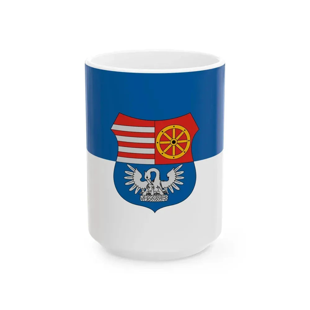 Flag of Bakonytamasi (Hungary) White Coffee Mug 15oz - Go Mug Yourself