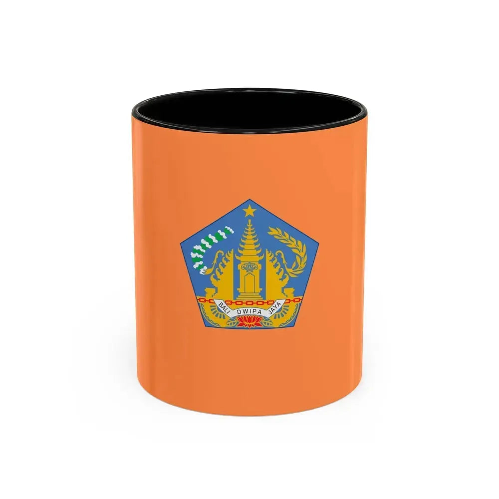 Flag of Bali Indonesia - Accent Coffee Mug 11oz Black - Go Mug Yourself