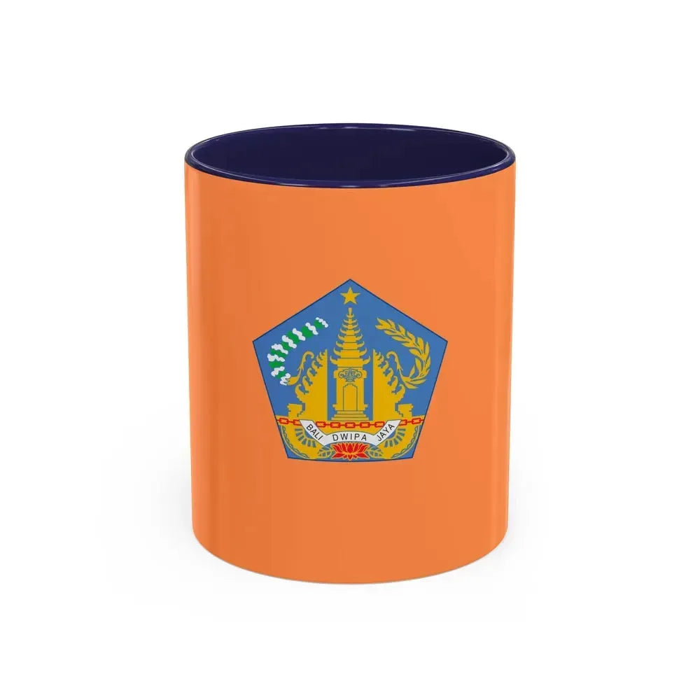 Flag of Bali Indonesia - Accent Coffee Mug 11oz Navy - Go Mug Yourself