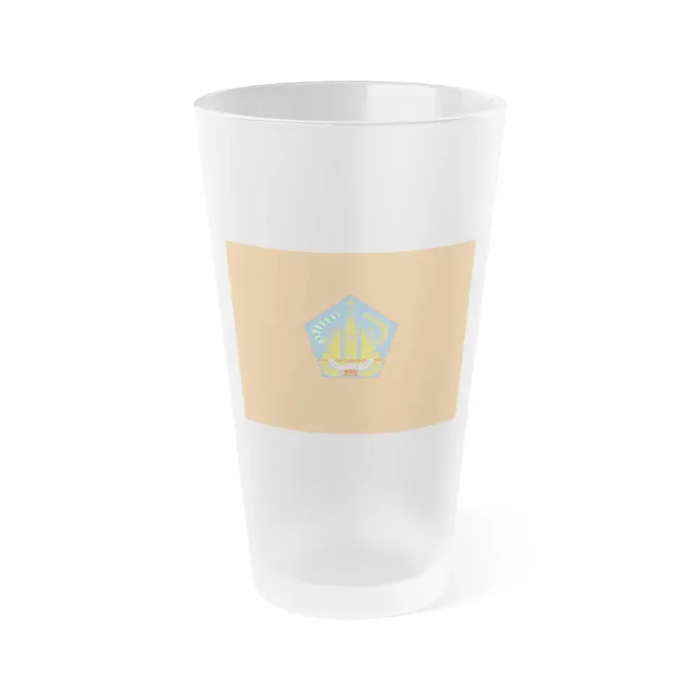 Flag of Bali Indonesia - Frosted Pint Glass 16oz 16oz Frosted - Go Mug Yourself