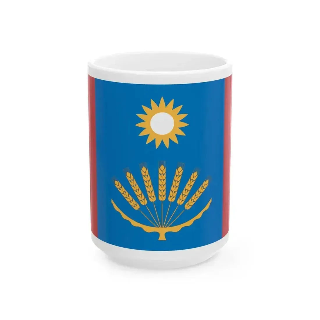 Flag of Baltachevsky rayon (Russia) White Coffee Mug 15oz - Go Mug Yourself