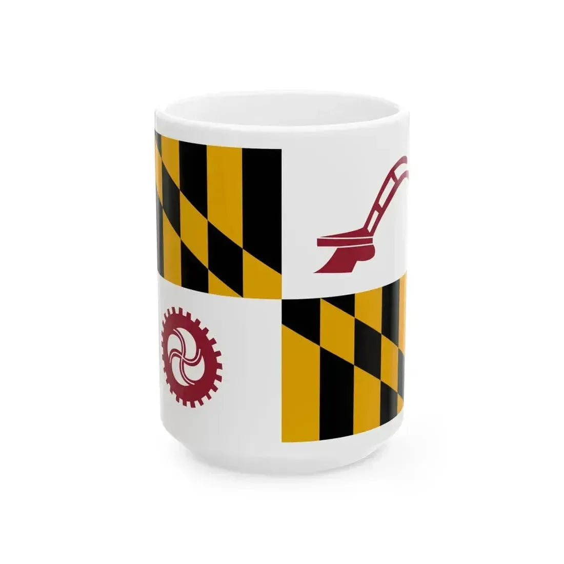 Flag of Baltimore County Maryland (United States) White Coffee Mug 15oz - Go Mug Yourself