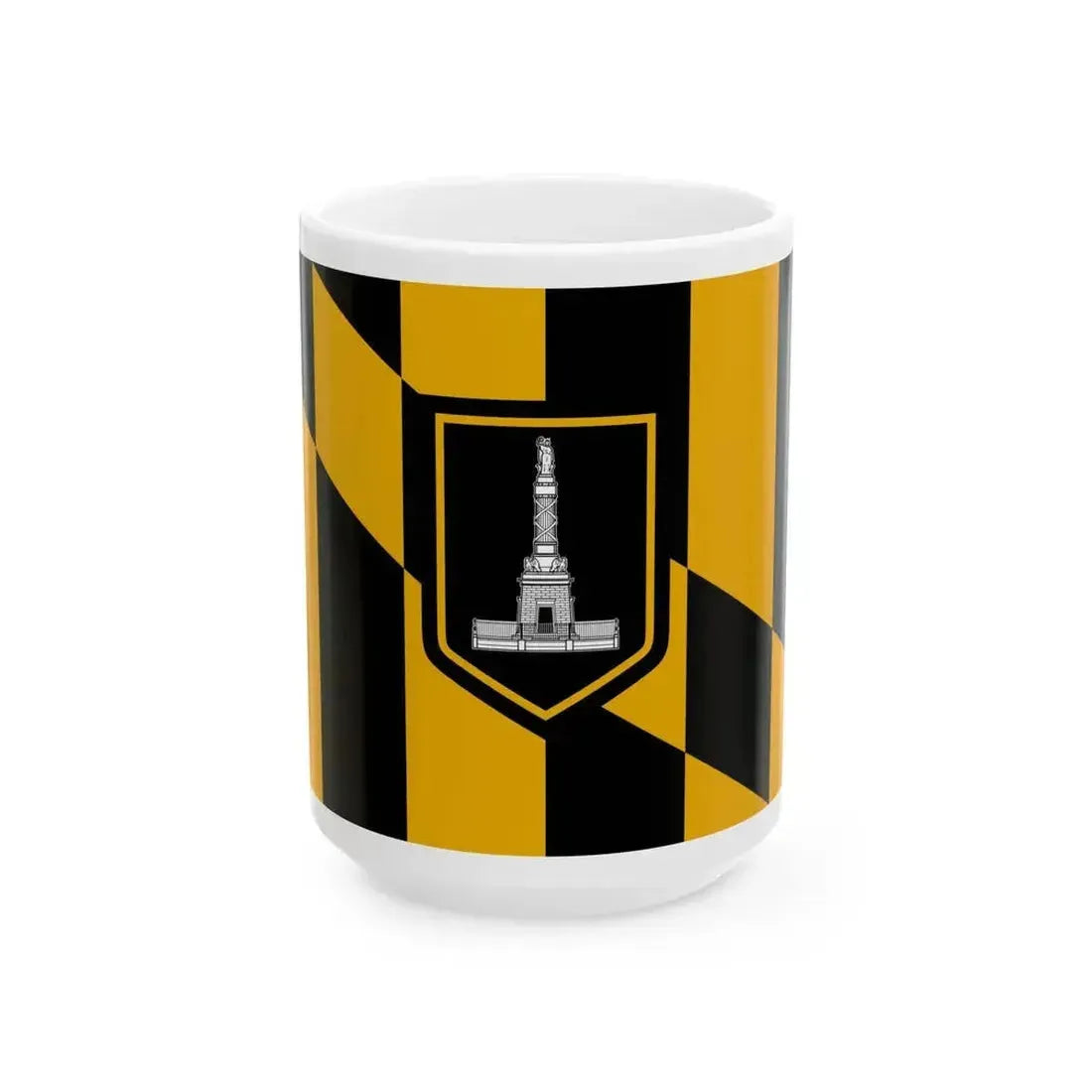 Flag of Baltimore Maryland (United States) White Coffee Mug 15oz - Go Mug Yourself