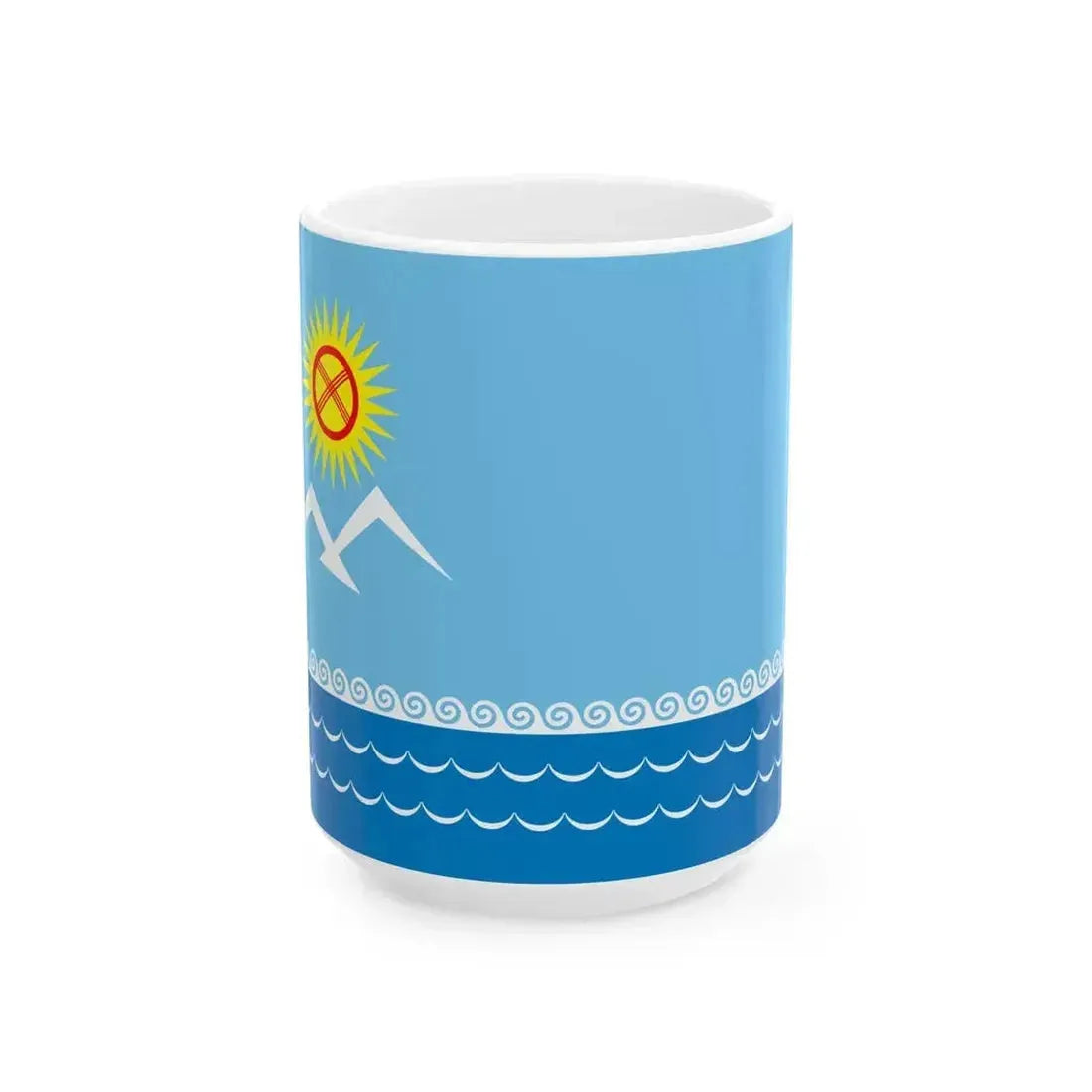 Flag of Balykchy (Kyrgyzstan) White Coffee Mug 15oz - Go Mug Yourself
