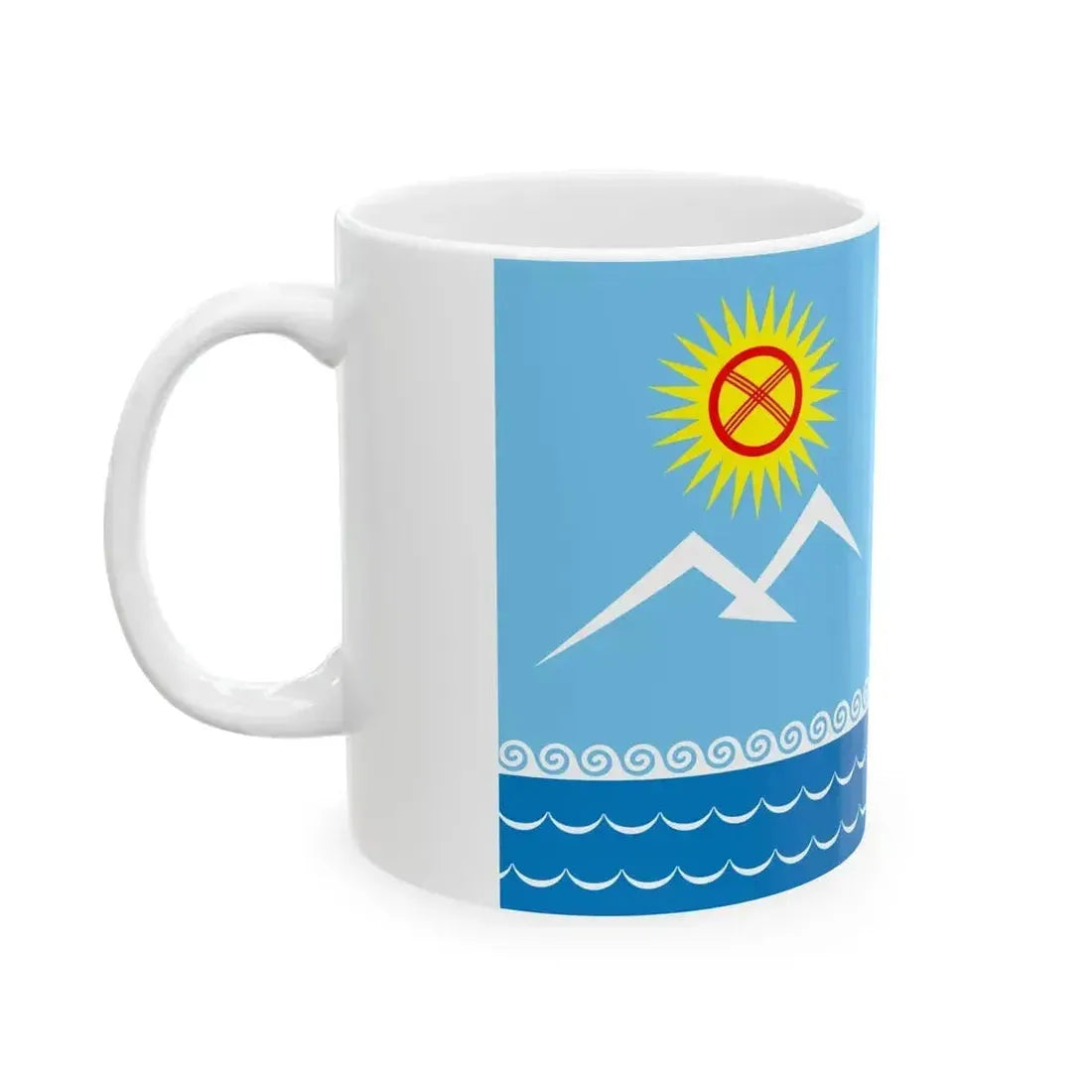 Flag of Balykchy (Kyrgyzstan) White Coffee Mug - Go Mug Yourself