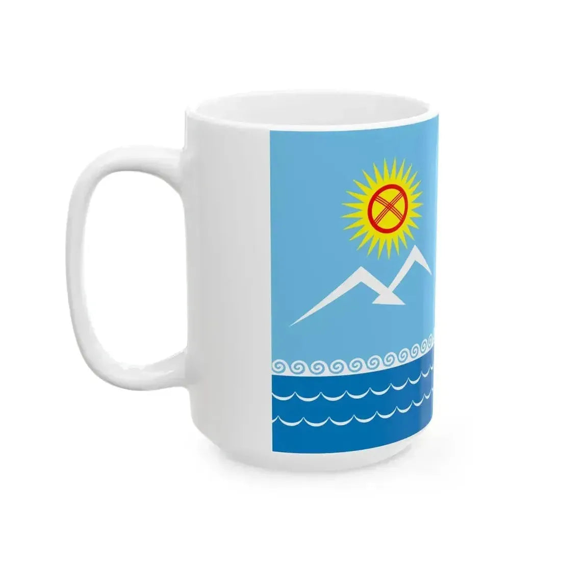 Flag of Balykchy (Kyrgyzstan) White Coffee Mug - Go Mug Yourself