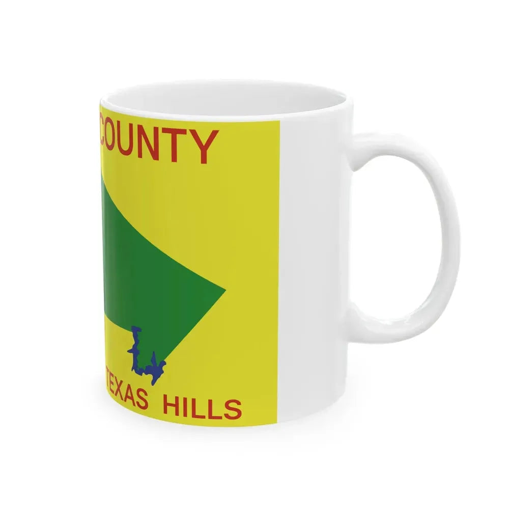 Flag of Bandera County Texas (United States) White Coffee Mug - Go Mug Yourself