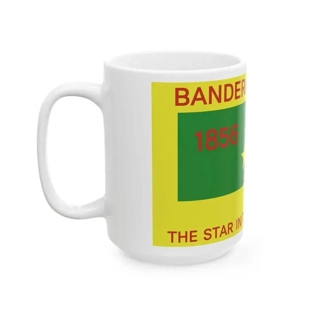 Flag of Bandera County Texas (United States) White Coffee Mug - Go Mug Yourself