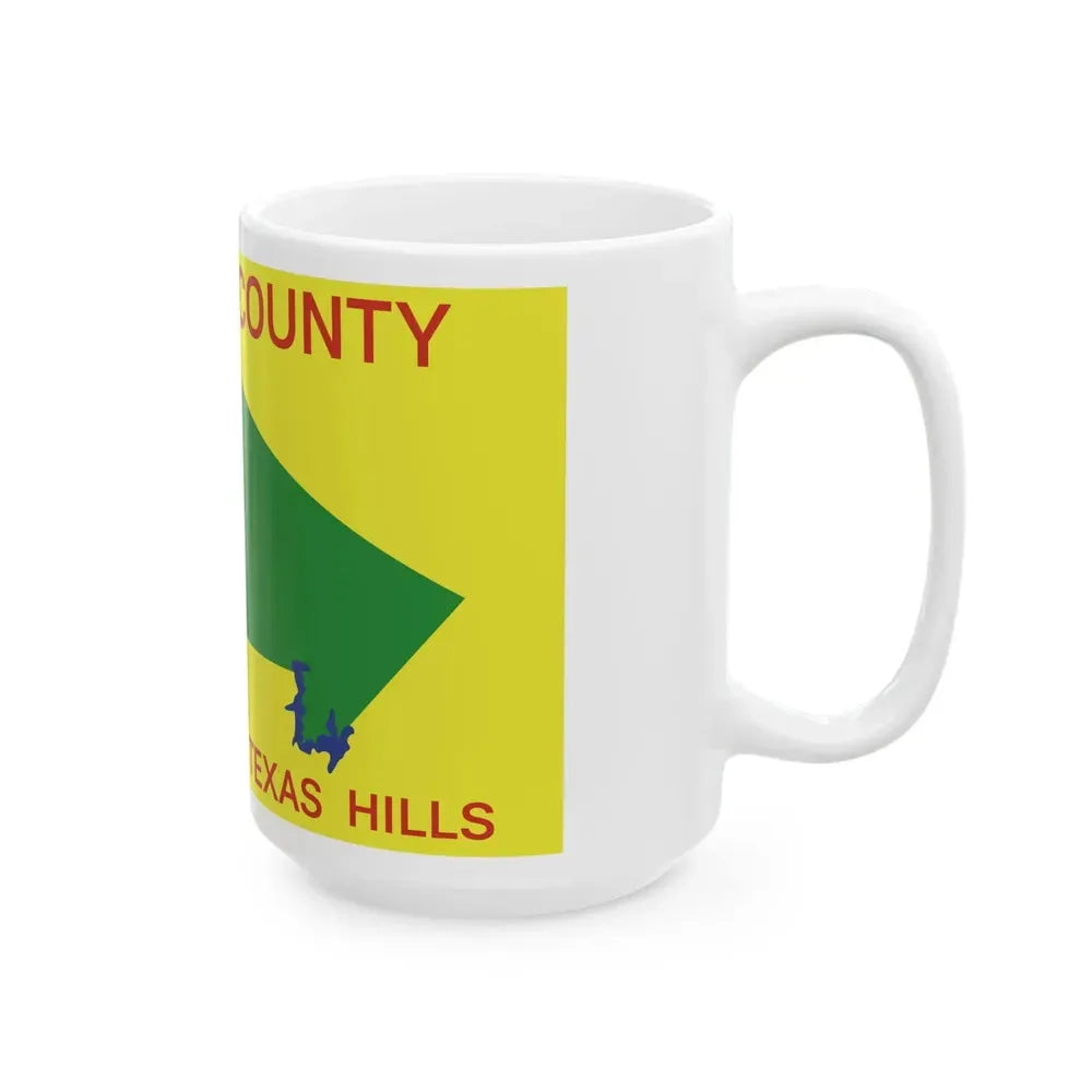 Flag of Bandera County Texas (United States) White Coffee Mug - Go Mug Yourself