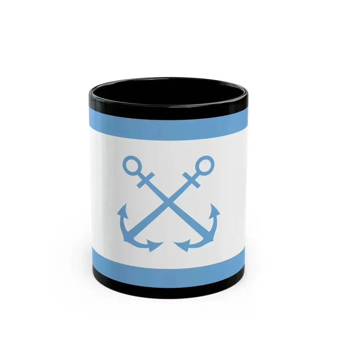 Flag of Bandera de Prefectura Naval Argentina - Black Coffee Mug 11oz - Go Mug Yourself