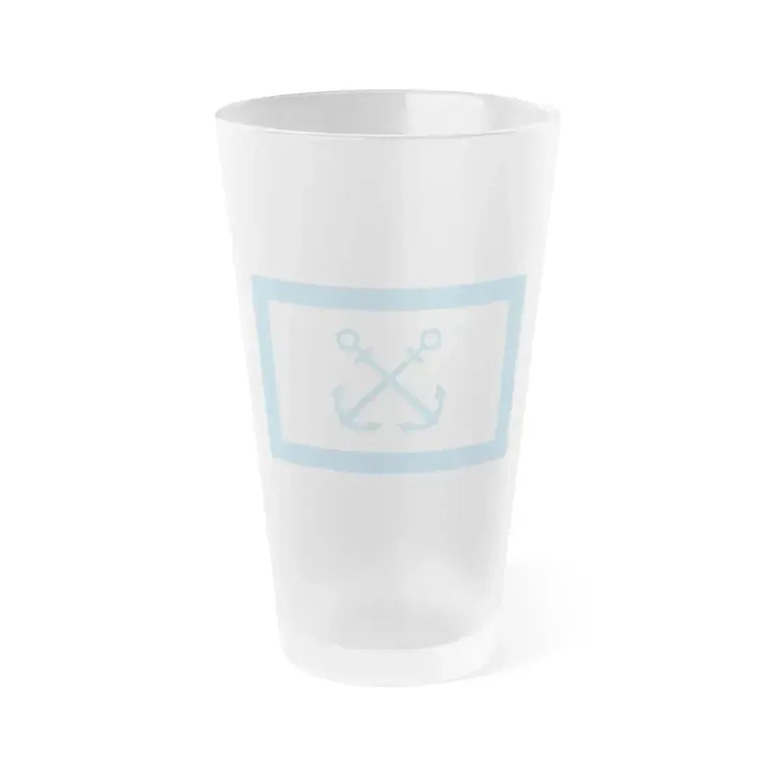 Flag of Bandera de Prefectura Naval Argentina - Frosted Pint Glass 16oz 16oz Frosted - Go Mug Yourself