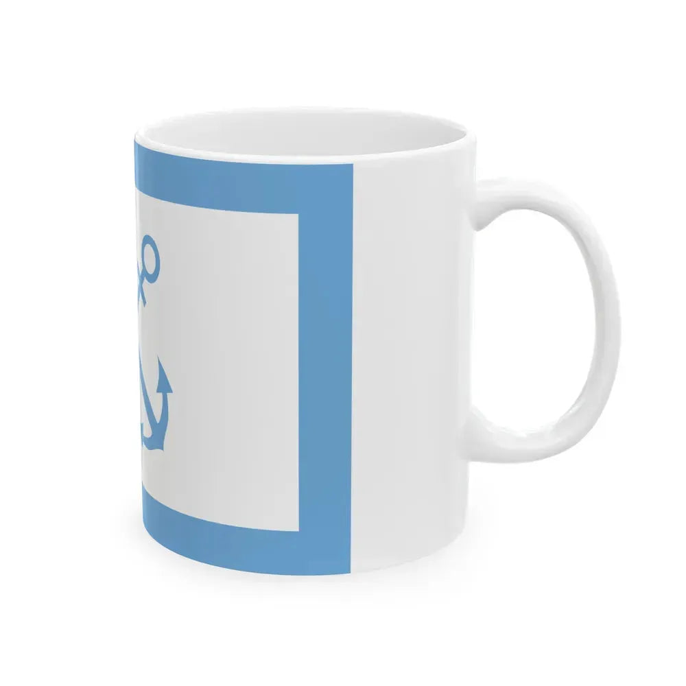 Flag of Bandera de Prefectura Naval Argentina - White Coffee Mug - Go Mug Yourself