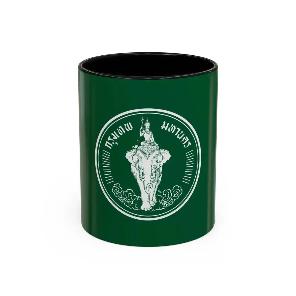 Flag of Bangkok Thailand - Accent Coffee Mug 11oz Black - Go Mug Yourself