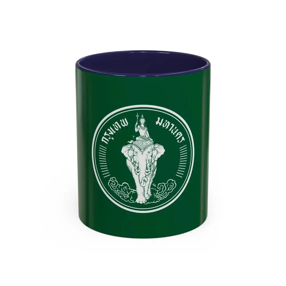Flag of Bangkok Thailand - Accent Coffee Mug 11oz Navy - Go Mug Yourself