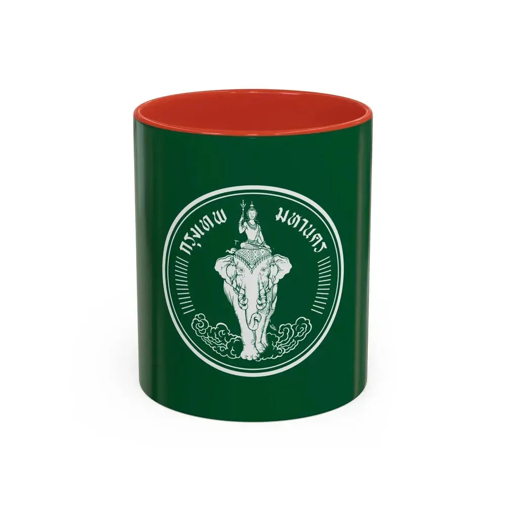 Flag of Bangkok Thailand - Accent Coffee Mug 11oz Red - Go Mug Yourself