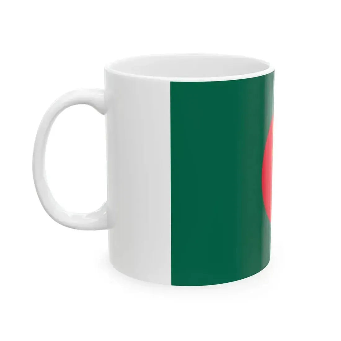 Flag of Bangladesh 1971 reverse 3-2 (Bangladesh) White Coffee Mug - Go Mug Yourself
