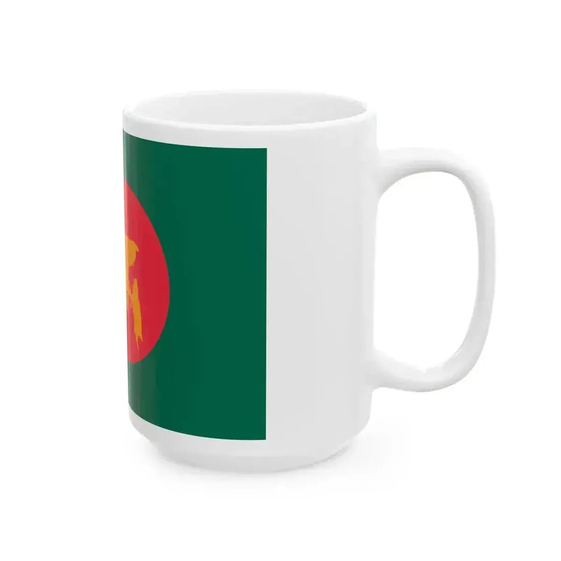 Flag of Bangladesh 1971 reverse 3-2 (Bangladesh) White Coffee Mug - Go Mug Yourself