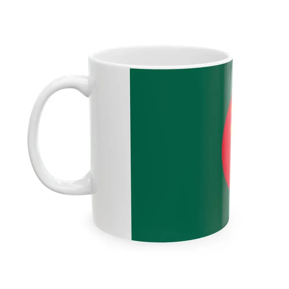 Flag of Bangladesh 1971 reverse (Bangladesh) White Coffee Mug - Go Mug Yourself