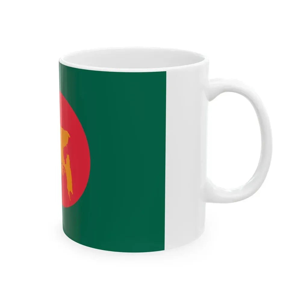 Flag of Bangladesh 1971 reverse (Bangladesh) White Coffee Mug - Go Mug Yourself