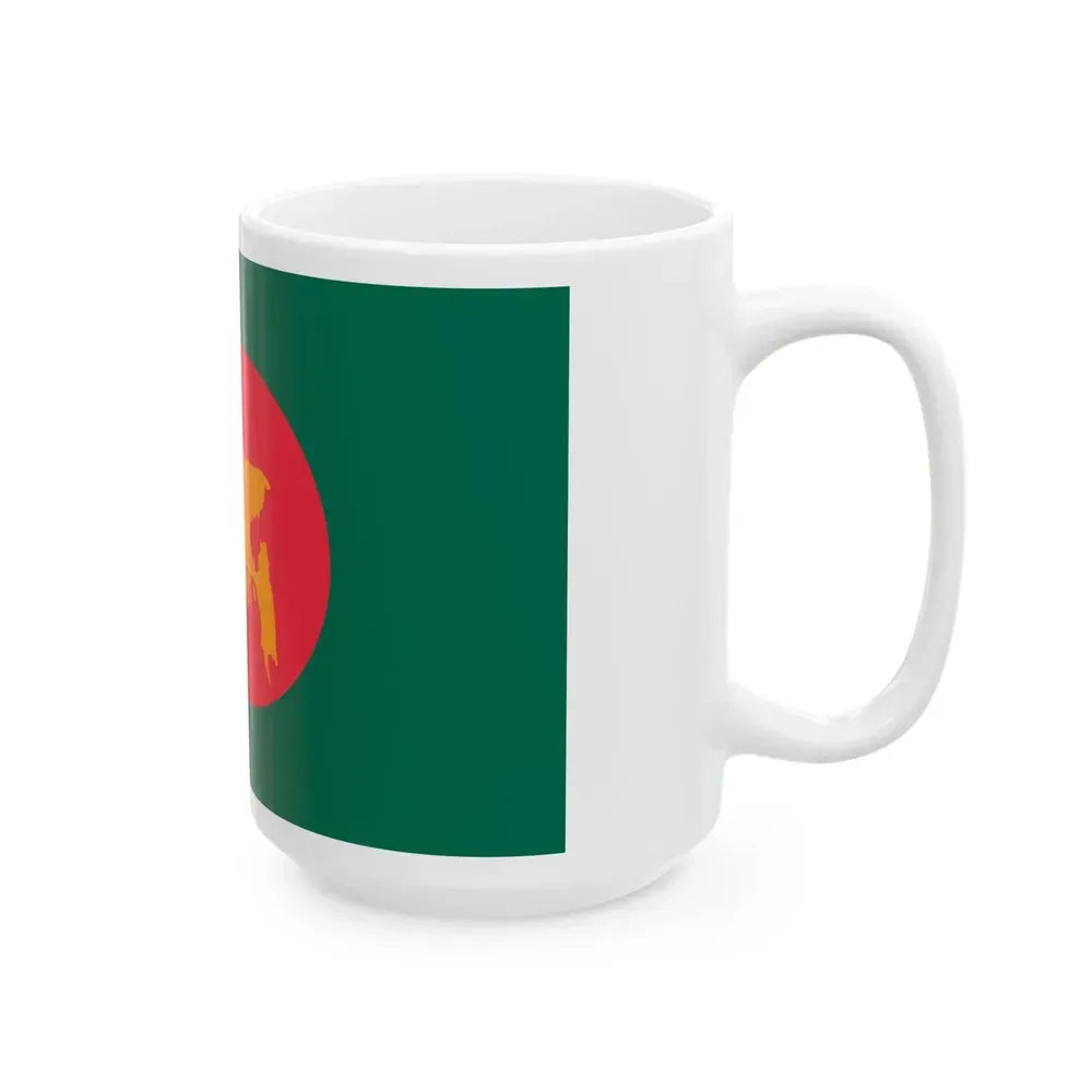 Flag of Bangladesh 1971 reverse (Bangladesh) White Coffee Mug - Go Mug Yourself