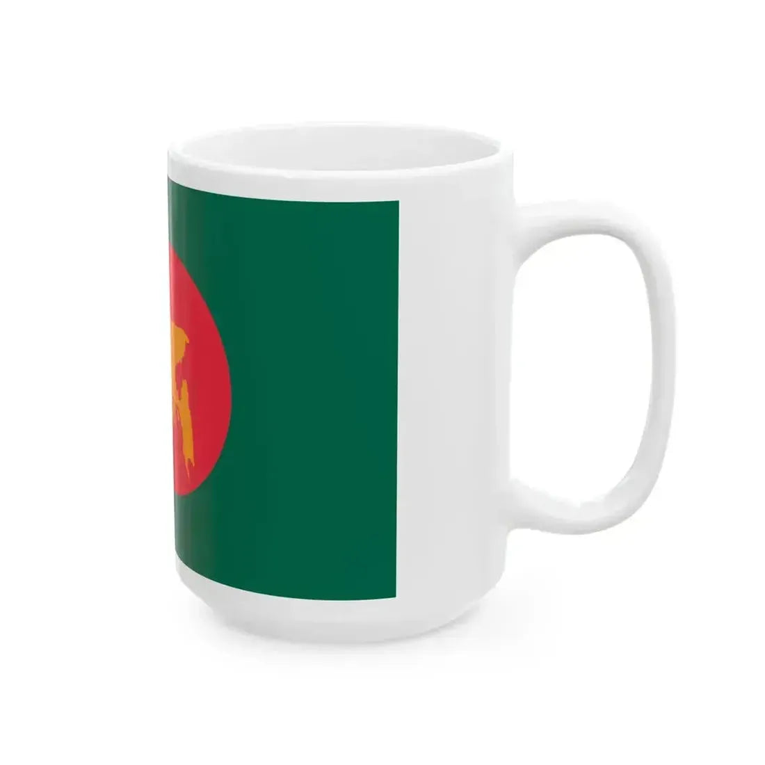 Flag of Bangladesh 1971 reverse (Bangladesh) White Coffee Mug - Go Mug Yourself