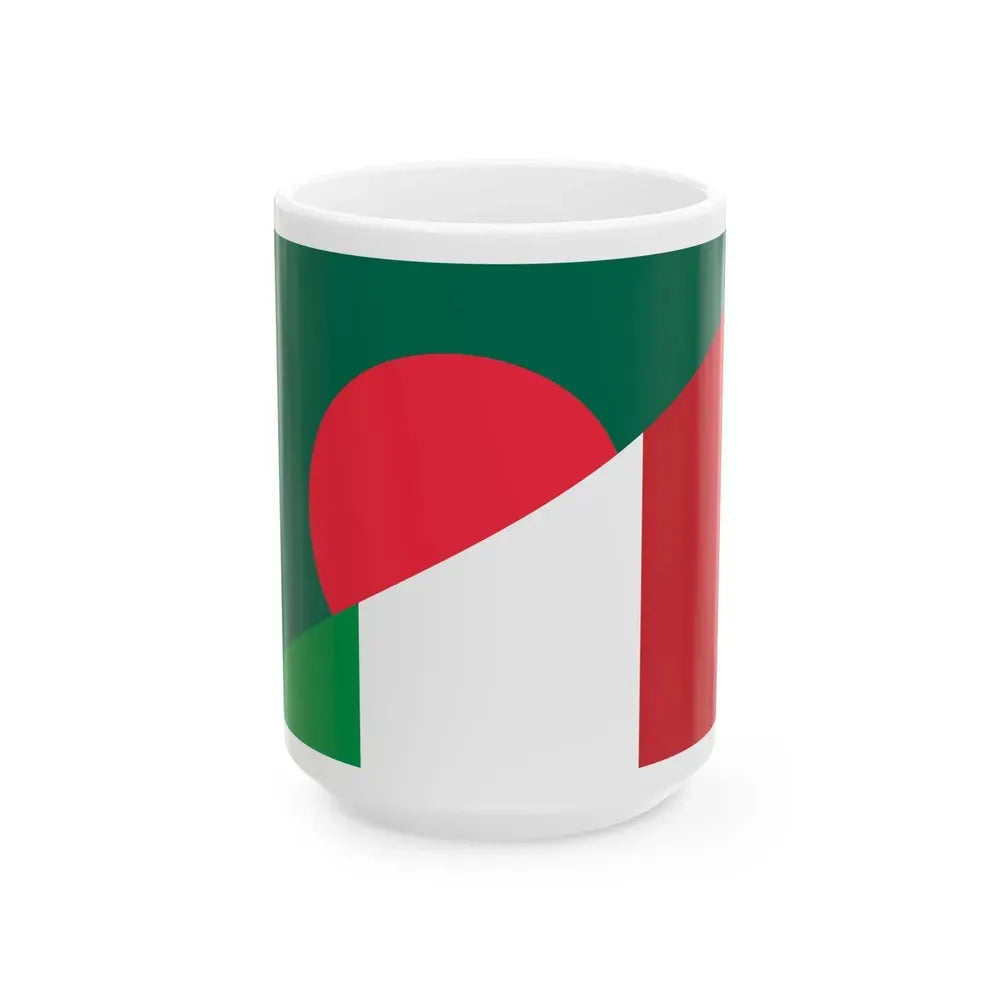 Flag of Bangladesh and Italy (Bangladesh) White Coffee Mug 15oz - Go Mug Yourself