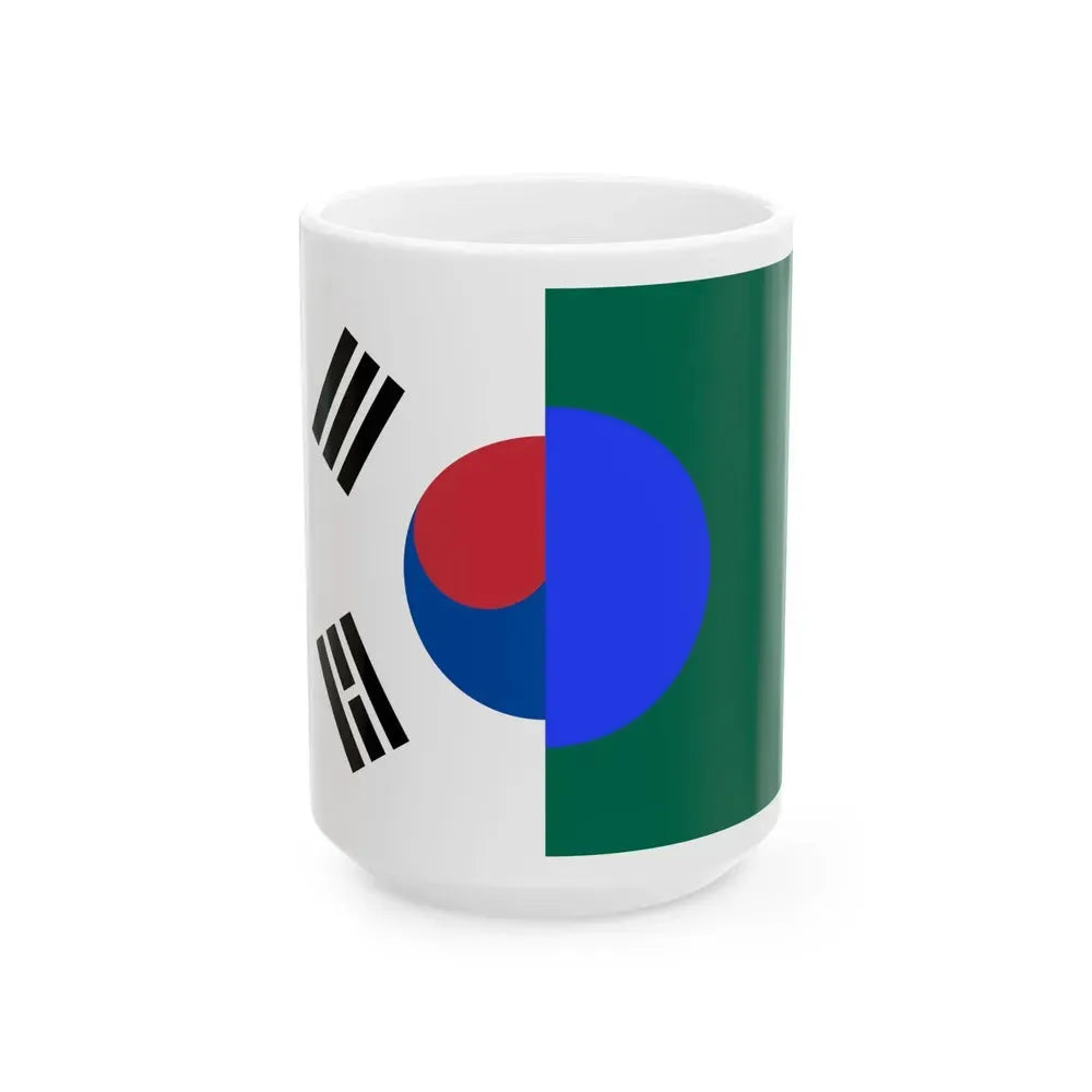 Flag of Bangladesh and South Korea (Bangladesh) White Coffee Mug 15oz - Go Mug Yourself