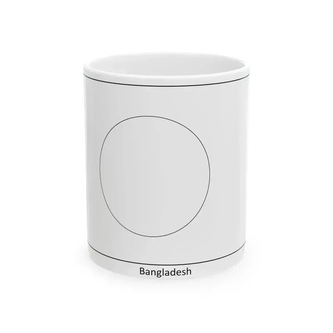 Flag of Bangladesh colouring page (Bangladesh) White Coffee Mug 11oz - Go Mug Yourself
