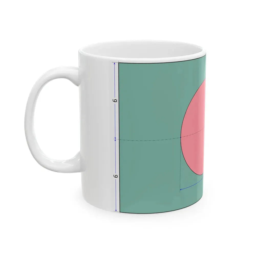 Flag of Bangladesh construction sheet (Bangladesh) White Coffee Mug - Go Mug Yourself