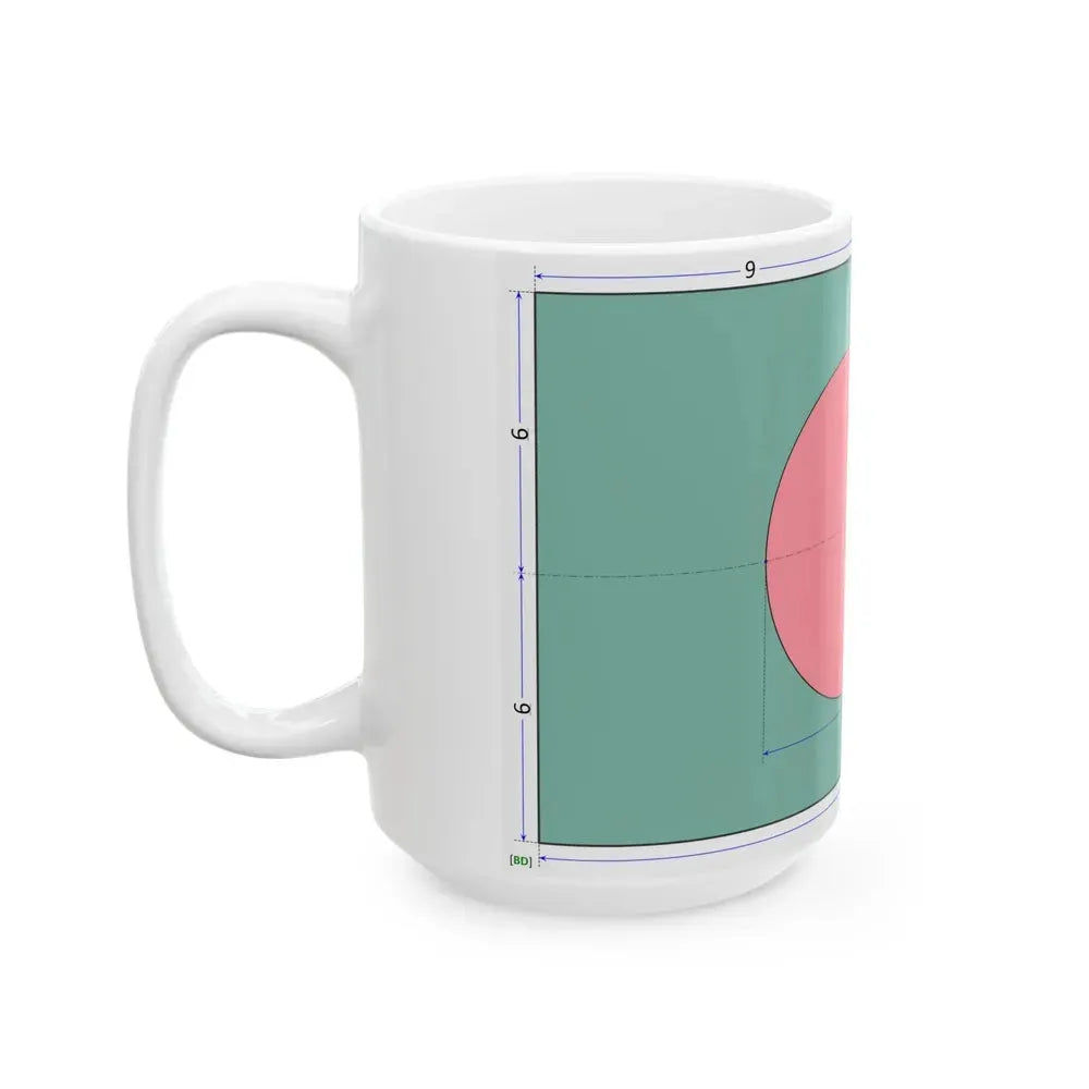 Flag of Bangladesh construction sheet (Bangladesh) White Coffee Mug - Go Mug Yourself