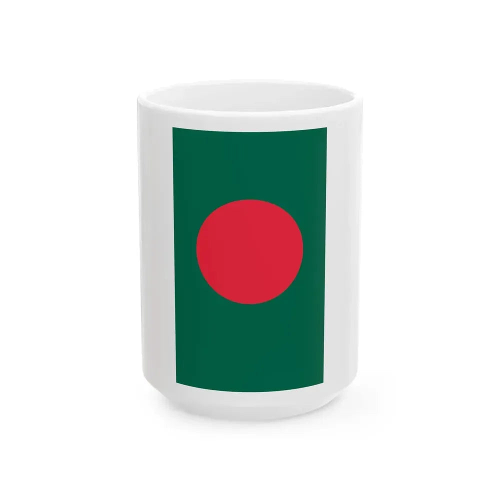Flag of Bangladesh vertical (Bangladesh) White Coffee Mug 15oz - Go Mug Yourself