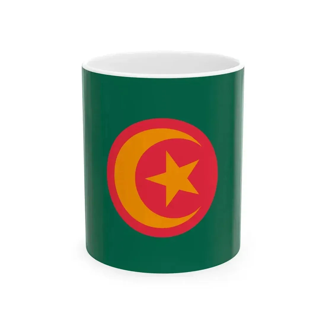 Flag of Bangladesh with crescent and star (Bangladesh) White Coffee Mug 11oz - Go Mug Yourself