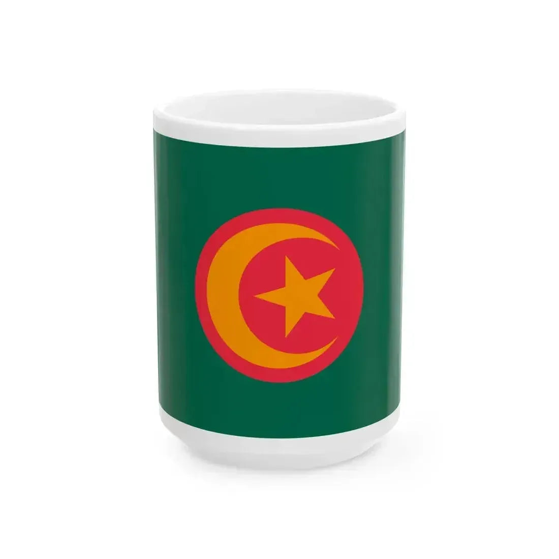 Flag of Bangladesh with crescent and star (Bangladesh) White Coffee Mug 15oz - Go Mug Yourself