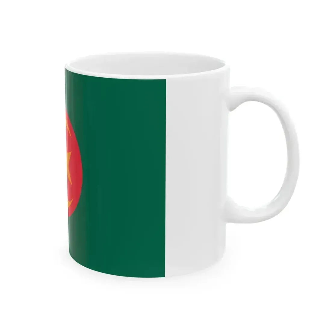 Flag of Bangladesh with crescent and star (Bangladesh) White Coffee Mug - Go Mug Yourself