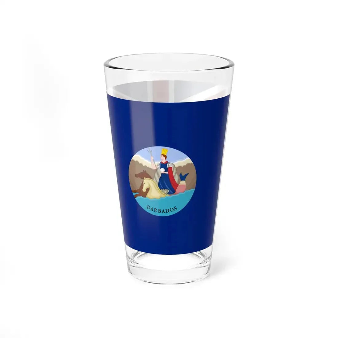 Flag of Barbados 1870-1966 (Barbados) Pint Glass 16oz - Go Mug Yourself